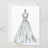 Invitation Robe de mariée Crystal Look Shower de Cadeaux de M (Dos)