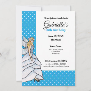 Invitation Robe de mariée de princesse fée Illustration de mo