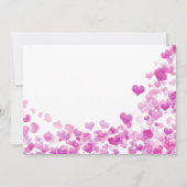 Invitation Robe de mariée de princesse fée rose à cœurs (Dos)