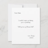 Invitation Robe de mariée | Demoiselle d'honneur (Dos)