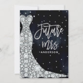 Invitation Robe de mariée diamant moderne Shower de mariage b (Dos)