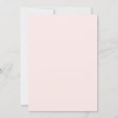 Invitation Robe de Mariée Élégante Rose Baby Shower (Dos)