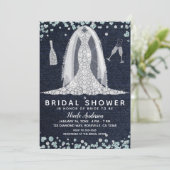 Invitation Robe de mariée en denim et diamants Shower Glam (Debout devant)