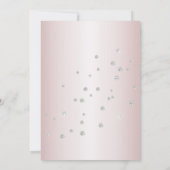 Invitation Robe de Mariée en Diamant Rose Blush pour la Fête  (Dos)