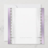 Invitation Robe de Mariée et Perles Robe de Mariée Fête Prune (Dos)