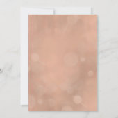 Invitation Robe de Mariée Glam Diamant Peach Shower de Mariag (Dos)