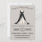 Invitation Robe de mariée gothique Baby Shower (Devant)
