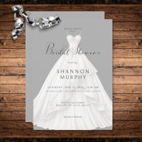 Robe de Mariée Moderne sur Baby Shower Mariage Gri