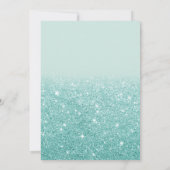 Invitation Robe de mariée pailletée sarcelle Chic douche de m (Dos)