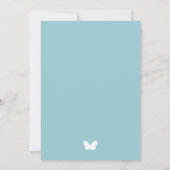 Invitation Robe de mariée Papillon Turquoise Enterrement de v (Dos)