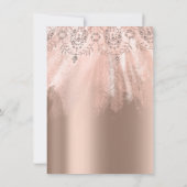 Invitation Robe de mariée Rose Gold pailletée 16e douce (Dos)