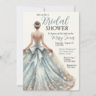 Invitation Robe de mariée scintillante et magnifique pour la