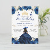 Invitation Robe de marine Brunette Salon Princesse Anniversai (Debout devant)