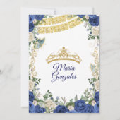 Invitation Robe de marine et Rose Mexicaine 15e anniversaire (Dos)