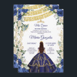 Invitation Robe de marine et Rose Mexicaine 15e anniversaire<br><div class="desc">Robe de marine et Rose Mexicaine 15e anniversaire 1 InvitationMis Quince Anos,  15e anniversaire, </div>