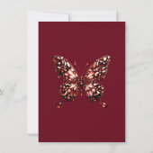 Invitation Robe de papillon rouge foncé Garnet Janvier Pierre (Dos)