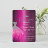Invitation Robe de Parties scintillant adorable Quinceanera M (Debout devant)