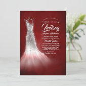 Invitation Robe de Parties scintillant argentée Burgundy Douc (Debout devant)