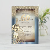 Invitation Robe de parties scintillant, Ballons, Blue Metalli (Debout devant)