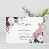 Invitation Robe de Parties scintillant Blush Bourgogne et Fêt (Debout devant)