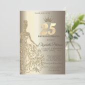 Invitation Robe de parties scintillant, Champagne de Diamants (Debout devant)