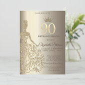 Invitation Robe de parties scintillant, Champagne de Diamants (Debout devant)