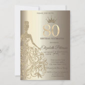 Invitation Robe de parties scintillant, Champagne de Diamants (Devant)
