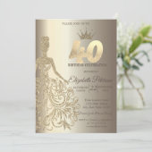Invitation Robe de parties scintillant, Champagne de Diamants (Debout devant)