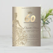 Invitation Robe de parties scintillant, Champagne de Diamants (Debout devant)