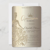 Invitation Robe de parties scintillant, Diamants Champagne Qu (Devant)