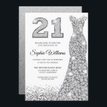Invitation Robe de Parties scintillant Diamond Sparkle 21e an<br><div class="desc">Robe de Parties scintillant Diamond Sparkle 21e anniversaire Invitation de fête Variations de l'invitation et articles correspondants dans notre magasin</div>