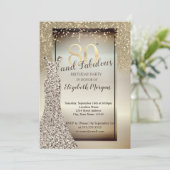 Invitation Robe de Parties scintillant élégante, Confetti 80e (Debout devant)