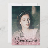 Invitation Robe de Parties scintillant en or Rose noir Photo (Devant)