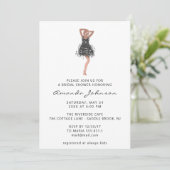 Invitation Robe de Parties scintillant noire 16e Fête des mar (Debout devant)