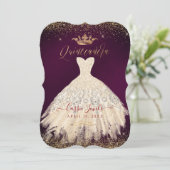Invitation Robe de Parties scintillant or Quinceanera Champag (Debout devant)