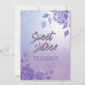 Invitation Robe de Parties scintillant romantique rose Lilac (Dos)