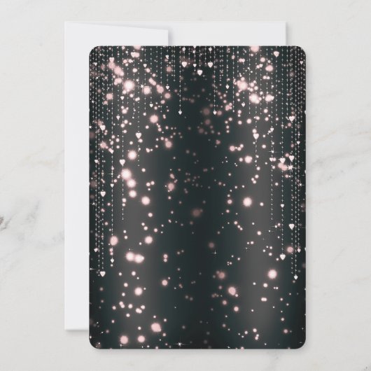 Invitation Robe de Parties scintillant rose noire Sweet 16 Pa (Dos)