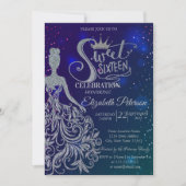 Invitation Robe de parties scintillant, Tiara, Diamonds Blue  (Devant)