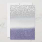 Invitation Robe de Parties scintillant violet en argent, 50e  (Dos)