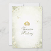 Invitation Robe de Princesse 15 Ans Fleurs de Sauge Espagnole (Dos)