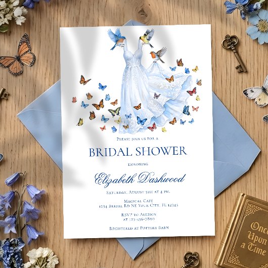Invitation Robe de princesse de conte de fée capricieuse pour