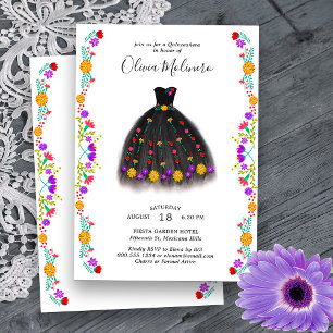 Invitation Robe de princesse florale de fiesta mexicaine Quin