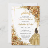 Invitation Robe de princesse florale de Quinceañera (Devant)