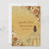 Invitation Robe de princesse florale de Quinceañera (Dos)