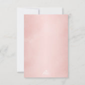 Invitation Robe de princesse florale Rose Gold Quinceanera (Dos)