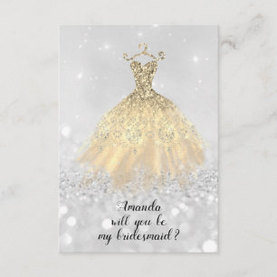 Invitation Robe de Princesse Pailletée de Diamant Demoiselle
