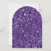 Invitation Robe de Princesse Violette Papillons Quinceanera (Dos)