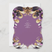 Invitation Robe de Quinceañera d'or pourpre (Dos)