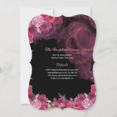 Invitation Robe de Quinceanera rose Magenta Floral (Dos)
