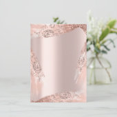 Invitation Robe de salle de mariage Rose Gold pour 16 ans dou (Debout devant)
